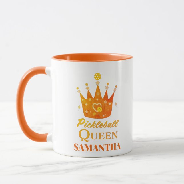 Pickleball Queen Vintage 1970's Style Mug (Left)