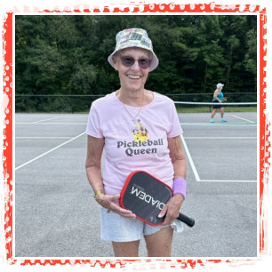 Pickleball Queen - Yellow Pickleball Wearing Crown T-Shirt