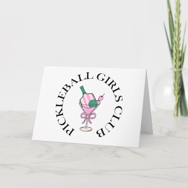 Pickleball Quote  Letterpress Thank You Card (Front)