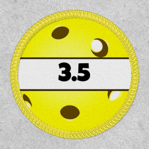 Pickleball Rating 3.5 Yellow Ball Personalized Patch