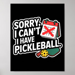 Pickleball retired dink grandpa funny sport gift poster