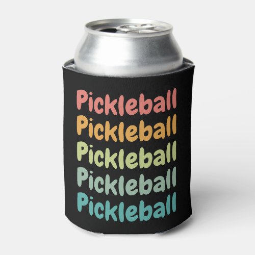 Pickleball Retro Pickleball Player  Can Cooler