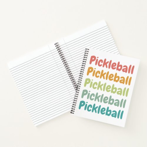 Pickleball Retro Pickleball Player  Notebook