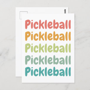 Pickleball Retro Pickleball Player Postcard