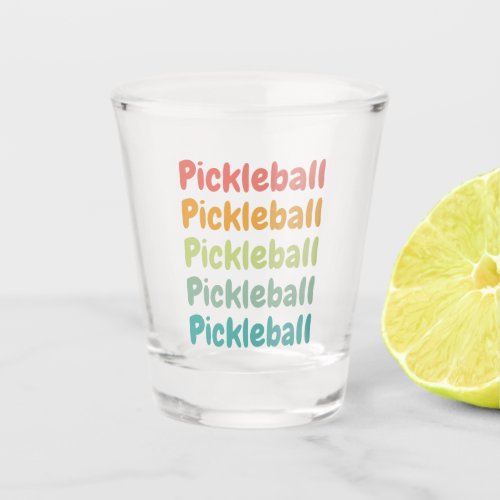 Pickleball Retro Pickleball Player Shot Glass