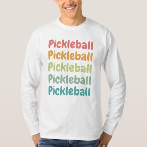 Pickleball Retro Pickleball Player  T_Shirt