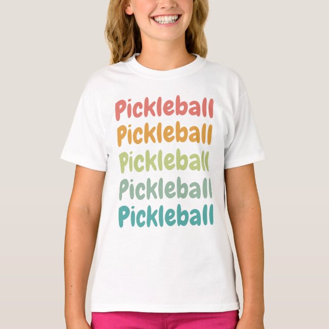 Pickleball Retro Pickleball Player T-Shirt (Front)