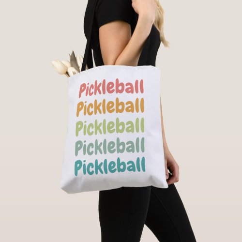 Pickleball Retro Pickleball Player Tote Bag