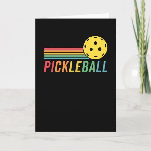 Pickleball Retro Sunset Sport Game Pickle Ball Card