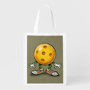 Pickleball Reusable Grocery Bag