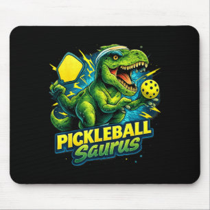 Pickleball rex dinosaur funny pickleball player  mouse pad