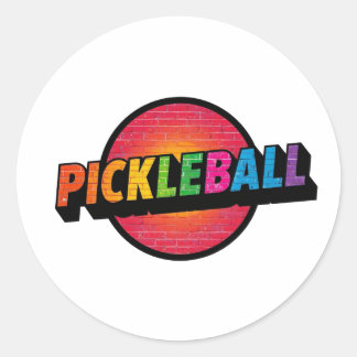 Pickleball round stickers
