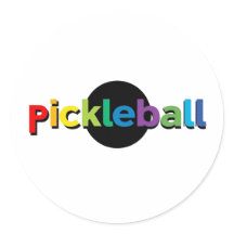 Pickleball round stickers