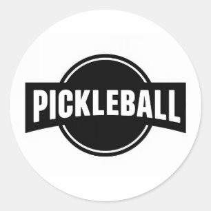 Pickleball round stickers