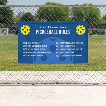Pickleball Rules And Etiquette Banner For Courts