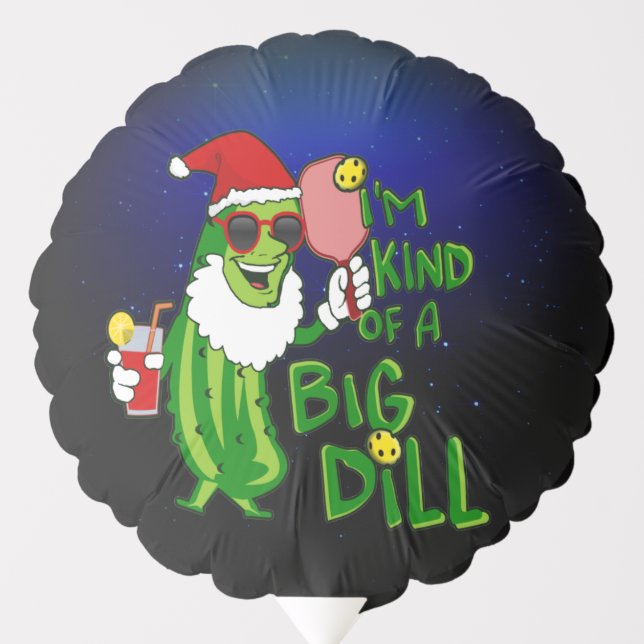 Pickleball Santa Big Dill Balloon (Front)