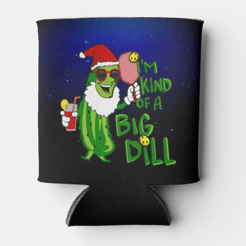 Pickleball Santa Big Dill Can Cooler