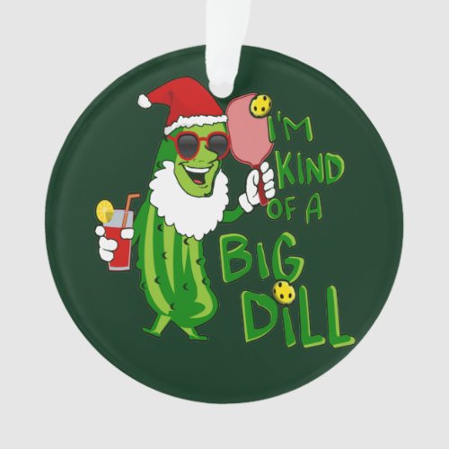 Pickleball Santa Big Dill Ornament