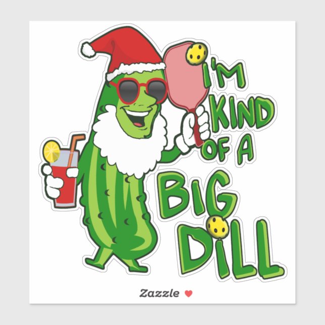 Pickleball Santa Big Dill Sticker (Sheet)