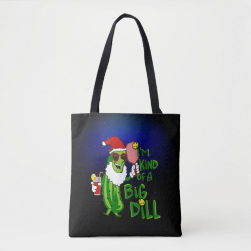 Pickleball Santa Big Dill Tote Bag