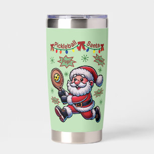 Pickleball Santa Claus Christmas Insulated Tumbler