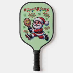 Pickleball Santa Claus Christmas Pickleball Paddle