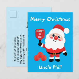 Pickleball🎅 Santa Postcard