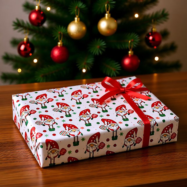 Pickleball Santa  Tissue Paper (Pickleball Santa Wrapping Paper)
