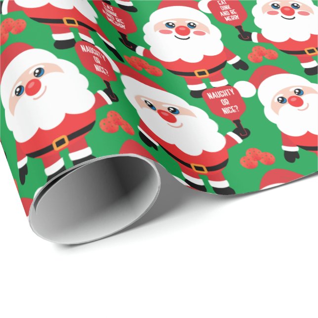 Pickleball Santa  Wrapping Paper (Roll Corner)
