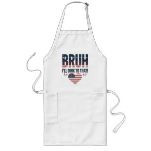 Pickleball Saying Bruh Pickleball Player Long Apron