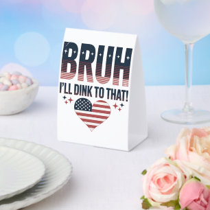 Pickleball Saying Bruh Pickleball Player Paper Table Tent