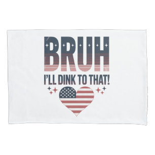 Pickleball Saying Bruh Pickleball Player Pillow Case