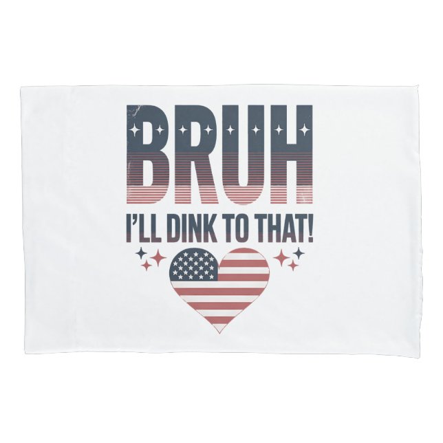 Pickleball Saying Bruh Pickleball Player Pillow Case (Front)