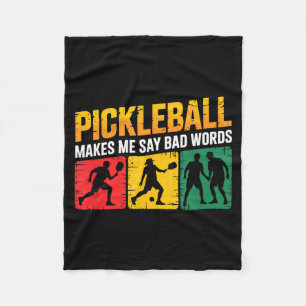 Pickleball saying funny humor for dedicated lovers fleece blanket