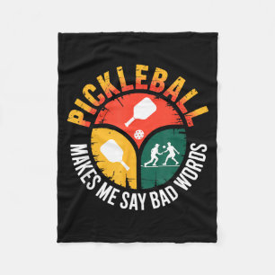 Pickleball saying funny humor for tournament fleece blanket