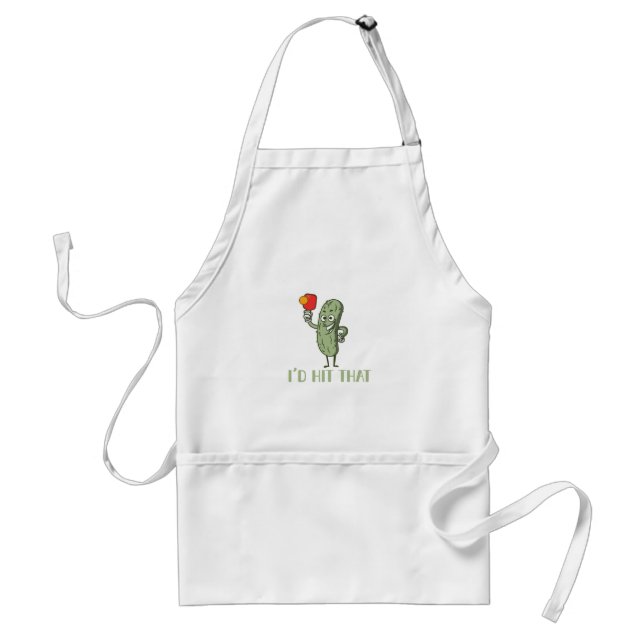Pickleball Sayings | Paddleball Sport Gift Idea Adult Apron (Front)