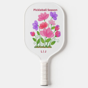 Pickleball Season Floral Paddle