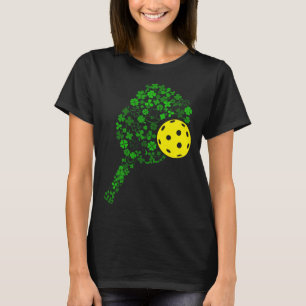 Pickleball Shamrock Leaf St Patrick Day Pickleball T-Shirt
