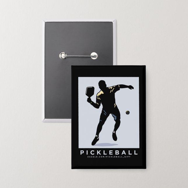 PICKLEBALL SILHOUETTE CLASSIC BUTTON (Front/Back)