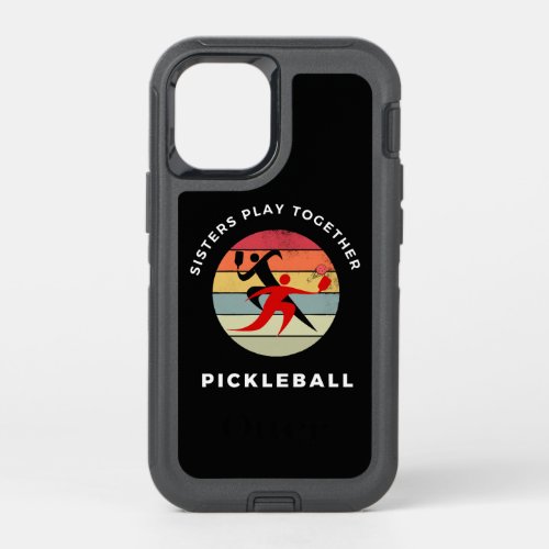 Pickleball sisters play together OtterBox defender iPhone 12 mini case