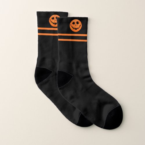 Pickleball Skeleton Jack_o_Lantern Halloween Socks