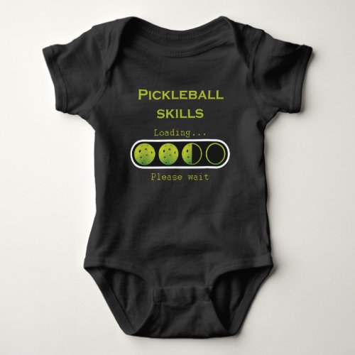 Pickleball skills loading _ green baby bodysuit