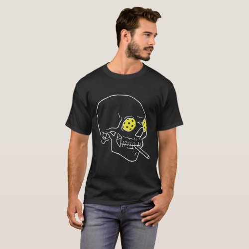 Pickleball Skull for Dark T_Shirts