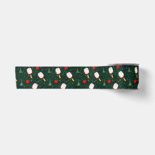 Pickleball Sleigh & Serve Satin Ribbon