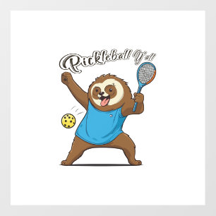 Pickleball Sloth T- Pickleball Y'all Floor Decals