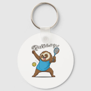 Pickleball Sloth T- Pickleball Y'all Keychain