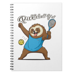 Pickleball Sloth T- Pickleball Y'all Notebook