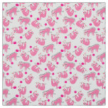 Pickleball sloths on custom background fabric