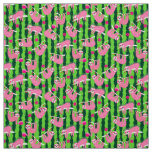 Pickleball sloths on watermelon background fabric