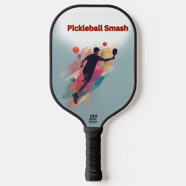 Pickleball Smash Artistic Silhouette Paddle (Front)
